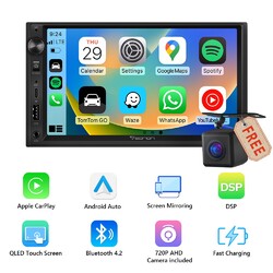 7 Zoll QLED Touchscreen Doppel 2 DIN Autoradio wireless Android Auto CarPlay DSP