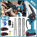 4+6 Zoll Akku Kettensäge Mit 2 Akku 21V Mini Elektro Kettensägen Handkettensäge