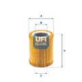 UFI 25.164.00 Ölfilter Filtereinsatz für BMW 1 Schrägheck (F20) 3 Touring (F31)