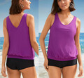 2-tlg.Tankini schnelltrocknend Gr. 50 Hotpants & Top Neu Bademode TB-930307