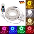 1-25M 230V Neon LED Strip Streifen RGB Flex Schlauch diffus Lichtband Dimmbar DE