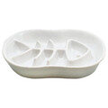 Nobby Anti-Schling Napf Fish 0,5 l für Hunde & Katzen, 22,5x17x4 cm, weiß