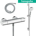 Hansgrohe Duscharmatur Thermostat Duschset Ecostat Crometta Brauseset 13211000