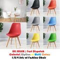 1/2/4 Set Tulpe Esszimmerstühle Designerstühle Holz Home Office Küche