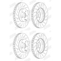 2X JURID BREMSSCHEIBEN VORNE 322mm GELOCHT/INNENBEL. PASSEND FÜR MERCEDES-BENZ