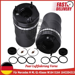 Paar Vorne Luftfeder for Mercedes M ML GL Klasse W164 X164 1643204313 Federbalg