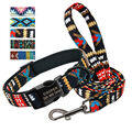 Nylon Personalisiertes Hundehalsband und Hundeleine mit Namen Graviert Gr.S M L 