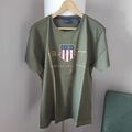 Gant Shirt T-Shirt Khaki Archive Shield XL NEU