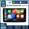 Für Fiat Panda 2003-2012 CarPlay Android 14 Autoradio GPS Navi Bluetlooth DAB+