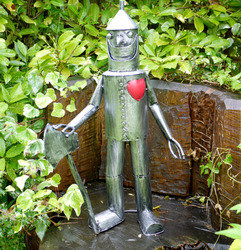 Großer Blechmann Zauberer von Oz Gartenornament 79 cm Figur Skulptur Outdoor Terrasse