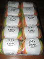 Lang Yarns Wollpaket Kappa Color Farfbe 216 gelb-grün-pink 500g ovp
