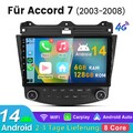 10" Für Honda Accord 7 VII 2003-2007 Android 14 Autoradio GPS Navi WIFI BT 128GB