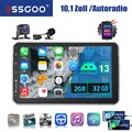 360° Drehbar Display Autoradio 32G Android 14 KAM Carplay GPS Navi WIFI SWC 10"