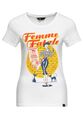 QUEEN KEROSIN Damen T-Shirt mit Vintage-Artwork Femme Fatale