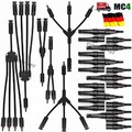 Solarstecker Steckverbinder Y-Stecker T-Verbinder Abzweigbuchsen für MC4 Kabel