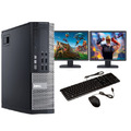 FCS Gaming PC Bundle Intel Core i7 8GB 1TB GT710 DUAL SCREEN Win10 ULTRA SCHNELL 