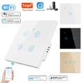 1-4Gang-TUYA Smart Life WLAN Glas Touch Lichtschalter Wandschalter Fernbedienung