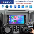 DAB+ Android 14 4+64G Autoradio Carplay GPS WiFi RDS Kam Für Jeep Dodge Chrysler
