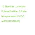 10 Staedtler Lumocolor Folienstifte Blau 0,6 Mm Non-permanent 316-3 (40078173320