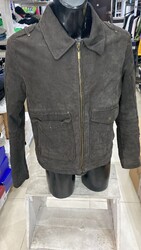Conbipel Jacke aus Echtem Leder Gebraucht Man Gr. 50 Dunkelgrau XYE428L