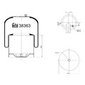 Federbalg, Luftfederung FEBI BILSTEIN 38363 für MERCEDES-BENZ, Hinterachse links