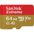 SanDisk Extreme microSDXC 64GB UHS-I U3 A2 V30 60MB/s incl SD-Adapter
