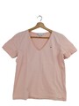 TOMMY HILFIGER V-Ausschnitt-Shirt Damen Shirt Gr. DE 38 creme Casual-Look