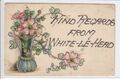 Freundliche Grüße von White-Le-Head Durham vor 1914 Wildt & Kray alte Postkarte