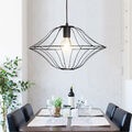 Retro Decken Hänge Leuchte schwarz Wohn Zimmer Beleuchtung Käfig Pendel Lampe