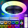 LED Ventilator RGB Deckenlampe Deckenventilator Dimmbar+Bluetooth Musik App 50CM
