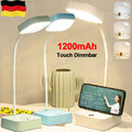 LED Schreibtischlampe Touch dimmbar Akku Tischlampe Leselampe USB aufladbar