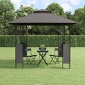 Pavillon mit Dach Gartenpavillon Partyzelt Gartenzelt Anthrazit Stahl vidaXL