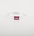 0.25 Karat Rhodolith Granat Minimalist Solitaire Ring 925 Massiv Sterlingsilber
