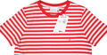 NEU! Calvin Klein Damen T-Shirt mit Logo-Stitching  Gr. M rot- weiß gestreift