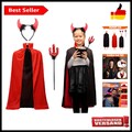 Teufel Kostüm für Kinder, Halloween Vampir Umhang Set mit Teufelshörner und T...