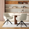 Esszimmerstühle 2/4/6er Set Drehstuhl Polsterstuhl Küchenstuhl Smat Creme