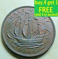 George VI Vordezimalmünzen halbe Penny aus Liste auswählen 1936-1952