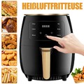 Heißluftfritteuse XXL Air fryer Backofen Fritteusen Heißluft Friteuse Grill 6L