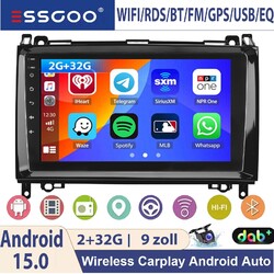 9" Android15 Autoradio GPS NAVI BT RDS KAM 32G DAB+ Für Mercedes-Benz A/B Klasse