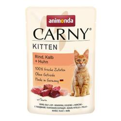 Animonda Carny PB Kitten Rind, Kalb + Huhn 24 x 85g (22,50€/kg)