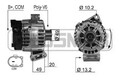 Lichtmaschine mit Keilrippenriemenscheibe 210430A ERA für FORD B-MAX Van KA+ III