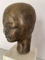 Bronze Kopf Skulptur Büste Statue Künstlerbronze vintage 