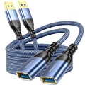 USB Verlängerung Kabel 2 Stück 2M USB 3.0 Verlängerungskabel A Stecker auf A