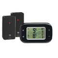 Digitales Kühl- & Gefrierschrank-Thermometer, 2 Funk-Sensoren, schwarz