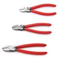 KNIPEX Seitenschneider, mit Kunststoff überzogen, Schwarz atramentiert