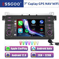 Carplay Android 12 2+32G Autoradio GPS NAV Wifi RDS Für BMW 3er E46 M3 Rover 75