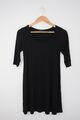  T-Shirt Eileen Fisher schwarz Tunika Top Größe XS 3/4 Ärmel Jersey A Line Basic