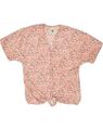 Ellyz übergroßes kurzärmeliges Damenhemd Bluse UK 10 klein rosa Blumenmuster HO12