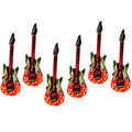 6 Stück Aufblasbare Luftgitarren "Flammen" 100 cm Luftgitarre Air Luft Guitar