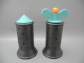 Alessi Salzstreuer Pfeffermühle Entwurf Michael Graves Metall Kunststoff Italien